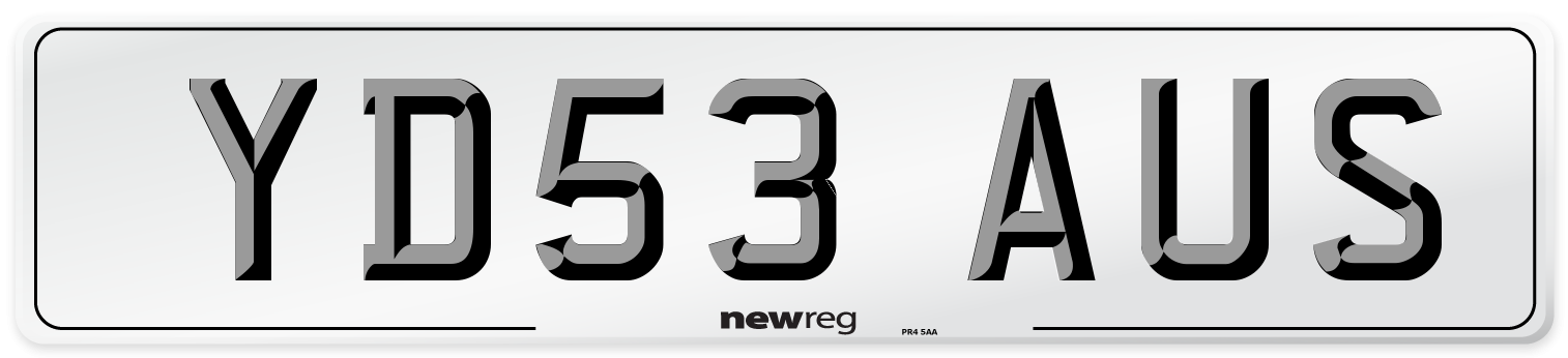 YD53 AUS Number Plate from New Reg